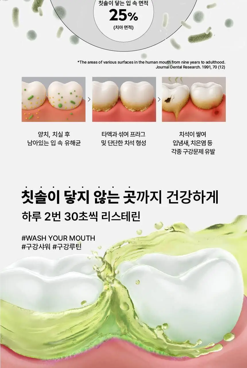 [휴대용] 리스테린 가글 100ml 5종 택1 상세페이지 29